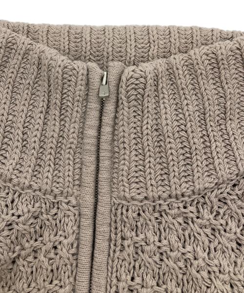 HERITANOVUM（ヘリテノーム）HERITANOVUM (ヘリテノーム) ツイードジップニット ベージュ サイズ:Freeの古着・服飾アイテム
