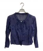 ISSEY MIYAKE HaaTイッセイミヤケハート）の古着「デザイン長袖ブラウス」｜ネイビー