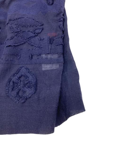 ISSEY MIYAKE HaaT（イッセイミヤケハート）ISSEY MIYAKE Haat (イッセイミヤケハート) デザイン長袖ブラウス ネイビー サイズ:2の古着・服飾アイテム