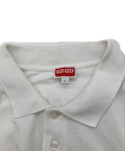KENZO（ケンゾー）KENZO (ケンゾー) ボケフラワー半袖ポロシャツ ホワイト サイズ:Lの古着・服飾アイテム
