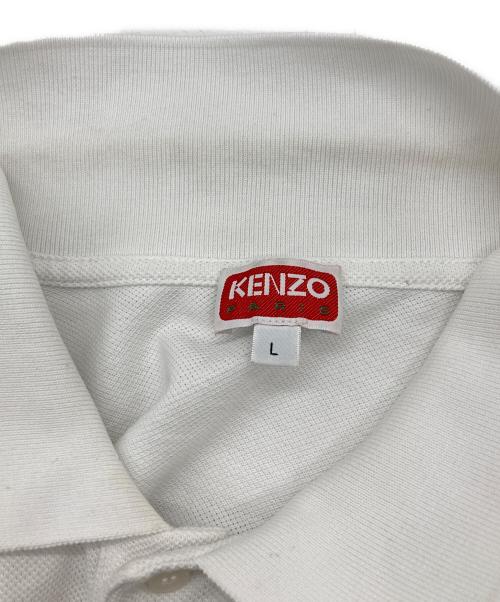 KENZO（ケンゾー）KENZO (ケンゾー) ボケフラワー半袖ポロシャツ ホワイト サイズ:Lの古着・服飾アイテム