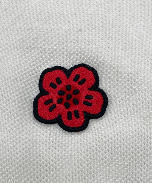 KENZO（ケンゾー）KENZO (ケンゾー) ボケフラワー半袖ポロシャツ ホワイト サイズ:Lの古着・服飾アイテム