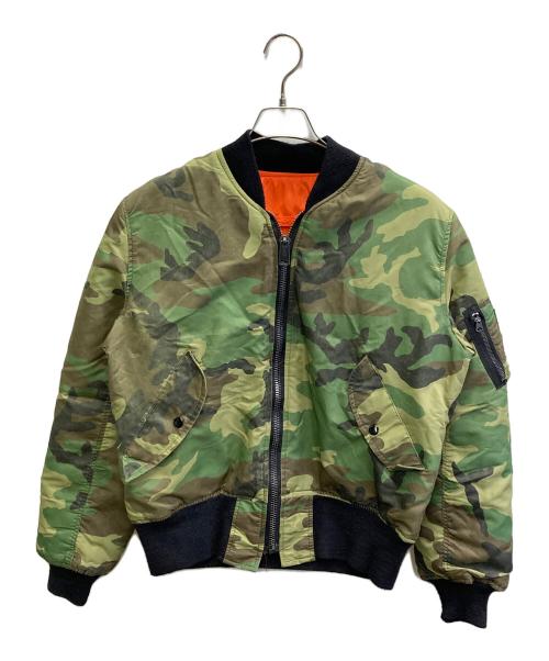 CORINTH（コリンス）CORINTH (コリンス) カモ柄MA-1ジャケット カーキ サイズ:Sの古着・服飾アイテム