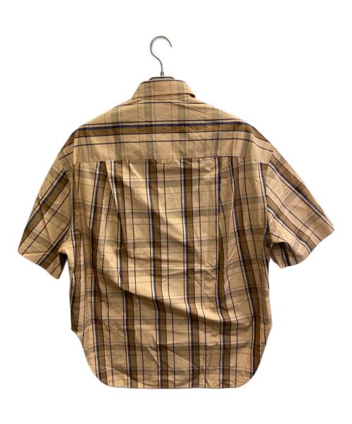 SCYE（サイ）SCYE (サイ) チェックプリントハーフスリーブシャツ ブラウン サイズ:40の古着・服飾アイテム
