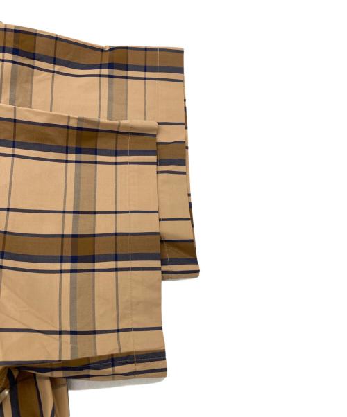 SCYE（サイ）SCYE (サイ) チェックプリントハーフスリーブシャツ ブラウン サイズ:40の古着・服飾アイテム
