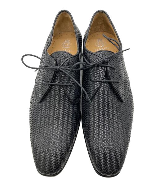 BARRATS（バラッツ）BARRATS (バラッツ) 編み込みレザーシューズ ブラック サイズ:26の古着・服飾アイテム