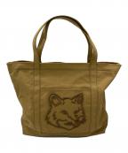 maison kitsuneメゾンキツネ）の古着「FOX HEAD LARGE TOTE」｜ブラウン