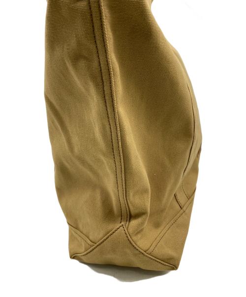 maison kitsune（メゾンキツネ）MAISON KITSUNE (メゾンキツネ) FOX HEAD LARGE TOTE ブラウンの古着・服飾アイテム