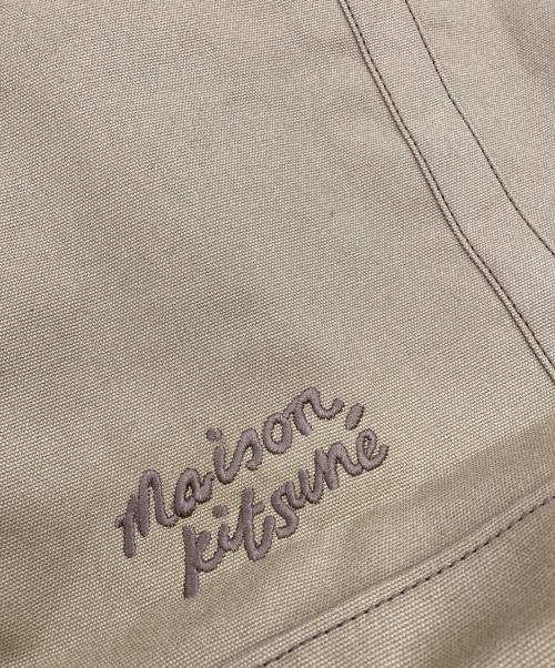 maison kitsune（メゾンキツネ）MAISON KITSUNE (メゾンキツネ) FOX HEAD LARGE TOTE ブラウンの古着・服飾アイテム
