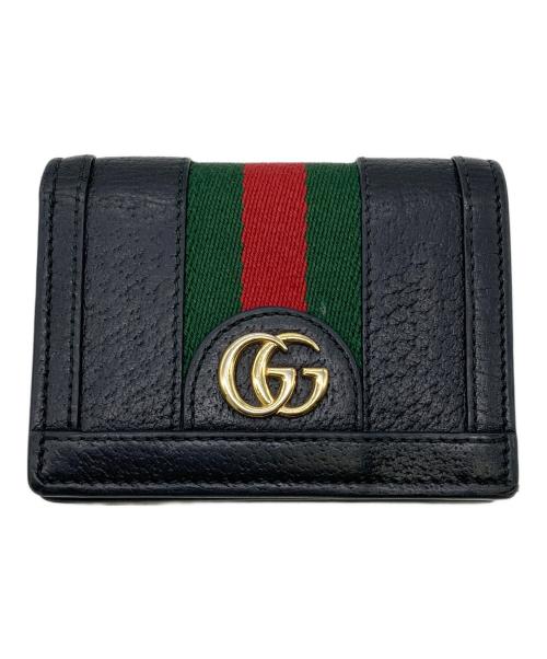 GUCCI（グッチ）GUCCI (グッチ) オフィディアGGコンパクトウォレット ブラックの古着・服飾アイテム