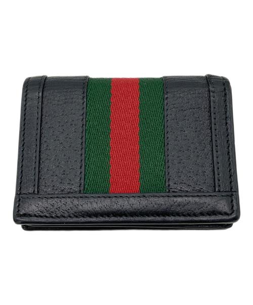 GUCCI（グッチ）GUCCI (グッチ) オフィディアGGコンパクトウォレット ブラックの古着・服飾アイテム