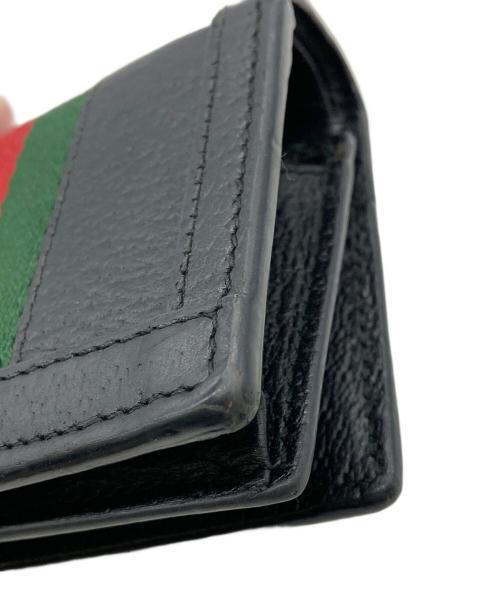 GUCCI（グッチ）GUCCI (グッチ) オフィディアGGコンパクトウォレット ブラックの古着・服飾アイテム