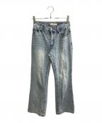 polauraポロ―ラ）の古着「セミフレアウォッシュデニム」｜インディゴ