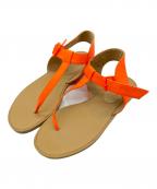 MM6 Maison Margielaエムエムシックスメゾンマルジェラ）の古着「アンクルストラップサンダル」｜オレンジ