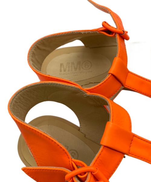 MM6 Maison Margiela（エムエムシックスメゾンマルジェラ）MM6 Maison Margiela (エムエムシックス メゾンマルジェラ) アンクルストラップサンダル オレンジ サイズ:37の古着・服飾アイテム