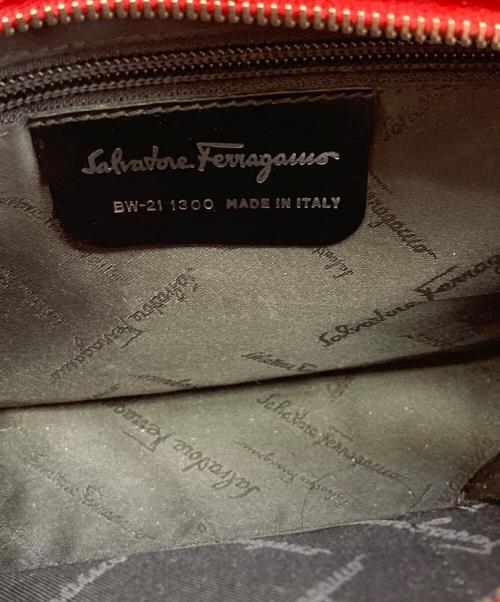 Salvatore Ferragamo（サルヴァトーレ フェラガモ）Salvatore Ferragamo (サルヴァトーレ フェラガモ) 切替ハンドバッグ レッドの古着・服飾アイテム