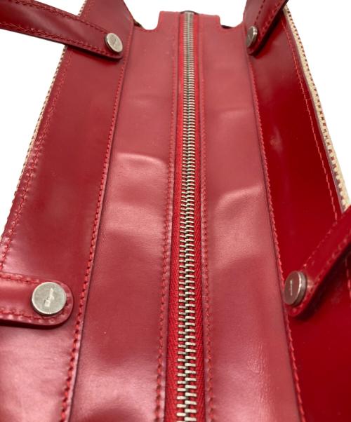 Salvatore Ferragamo（サルヴァトーレ フェラガモ）Salvatore Ferragamo (サルヴァトーレ フェラガモ) 切替ハンドバッグ レッドの古着・服飾アイテム