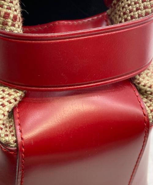 Salvatore Ferragamo（サルヴァトーレ フェラガモ）Salvatore Ferragamo (サルヴァトーレ フェラガモ) 切替ハンドバッグ レッドの古着・服飾アイテム