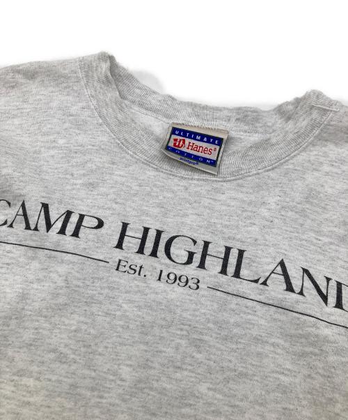 Hanes（ヘインズ）Hanes (ヘインズ) 00s プリントスウェット グレー サイズ:Mの古着・服飾アイテム