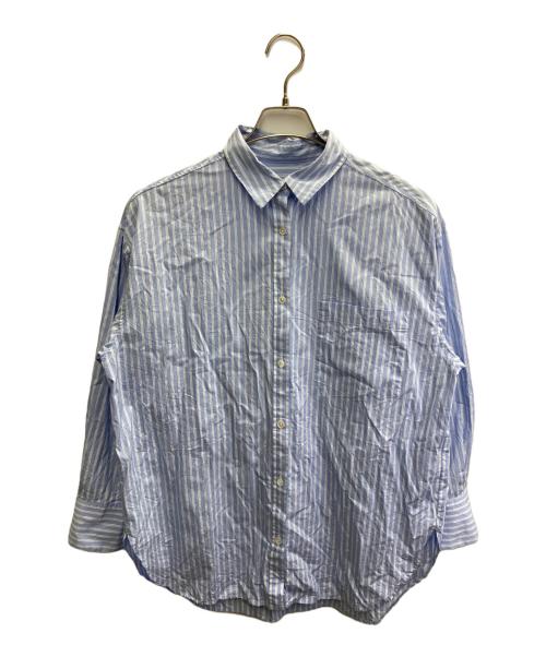 GALLARDA GALANTE（ガリャルダガランテ）GALLARDA GALANTE (ガリャルダガランテ) ベーシックオーバーシャツ ホワイト×ブルー サイズ:Ｆの古着・服飾アイテム