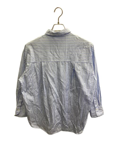 GALLARDA GALANTE（ガリャルダガランテ）GALLARDA GALANTE (ガリャルダガランテ) ベーシックオーバーシャツ ホワイト×ブルー サイズ:Ｆの古着・服飾アイテム