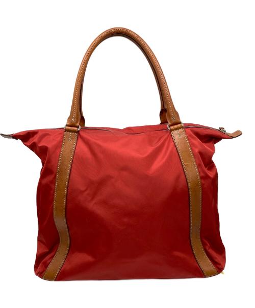 Daniel&Bob（ダニエル＆ボブ）Daniel&Bob (ダニエル＆ボブ) ナイロン×レザー トートバック レッドの古着・服飾アイテム
