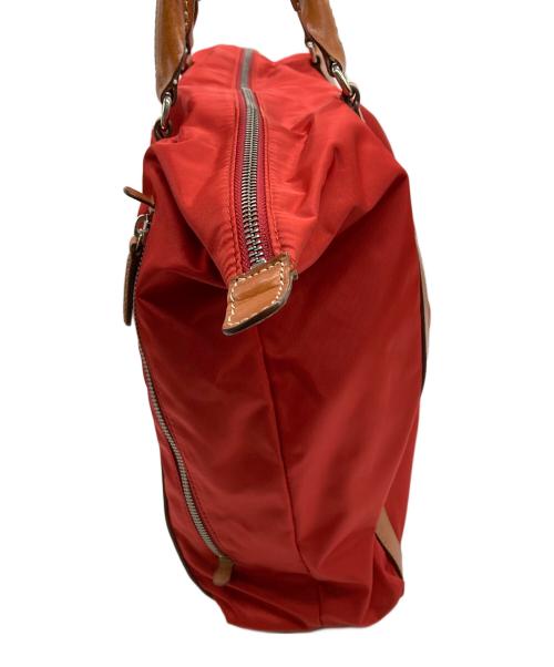 Daniel&Bob（ダニエル＆ボブ）Daniel&Bob (ダニエル＆ボブ) ナイロン×レザー トートバック レッドの古着・服飾アイテム