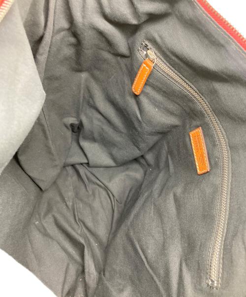 Daniel&Bob（ダニエル＆ボブ）Daniel&Bob (ダニエル＆ボブ) ナイロン×レザー トートバック レッドの古着・服飾アイテム