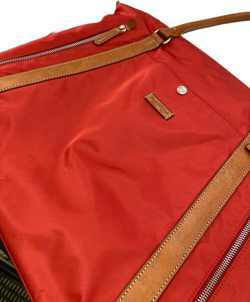 Daniel&Bob（ダニエル＆ボブ）Daniel&Bob (ダニエル＆ボブ) ナイロン×レザー トートバック レッドの古着・服飾アイテム