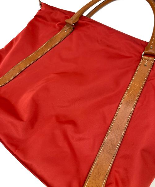 Daniel&Bob（ダニエル＆ボブ）Daniel&Bob (ダニエル＆ボブ) ナイロン×レザー トートバック レッドの古着・服飾アイテム