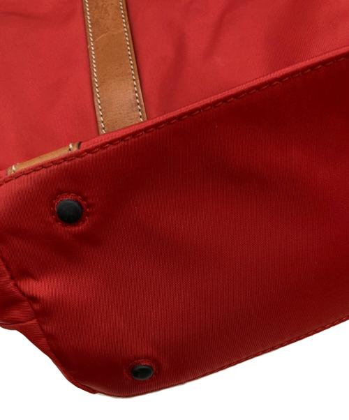 Daniel&Bob（ダニエル＆ボブ）Daniel&Bob (ダニエル＆ボブ) ナイロン×レザー トートバック レッドの古着・服飾アイテム