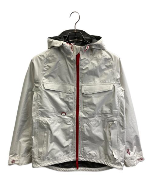 stussy（ステューシー）stussy (ステューシー) WHITE MOUNTAINEERING (ホワイトマウンテ二アニング) 13DW (13DW) 別注 GORE-TEX Mountain Parker ホワイト×レッド サイズ:Ｌの古着・服飾アイテム