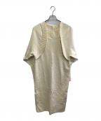 Adam et Ropeアダム エ ロペ）の古着「ボレロドッキングニットワンピース」｜アイボリー