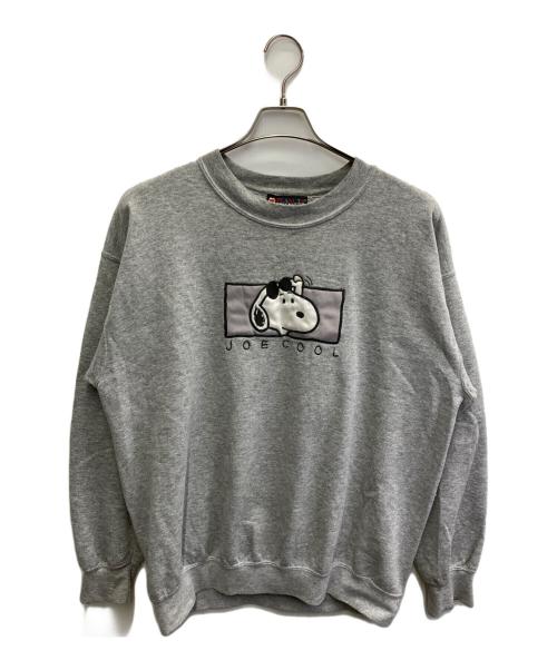 PEANUTS（ピーナッツ）PEANUTS (ピーナッツ) 90's キャラクタースウェット/JOE COOL グレー サイズ:Ｌの古着・服飾アイテム