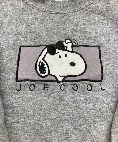 PEANUTS（ピーナッツ）PEANUTS (ピーナッツ) 90's キャラクタースウェット/JOE COOL グレー サイズ:Ｌの古着・服飾アイテム