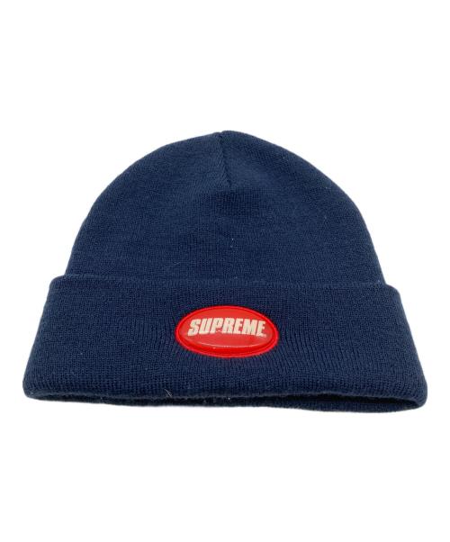SUPREME（シュプリーム）Supreme (シュプリーム) RUBBER PATCH BEANIE ネイビーの古着・服飾アイテム