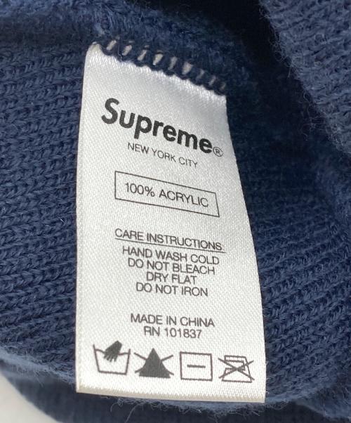 SUPREME（シュプリーム）Supreme (シュプリーム) RUBBER PATCH BEANIE ネイビーの古着・服飾アイテム