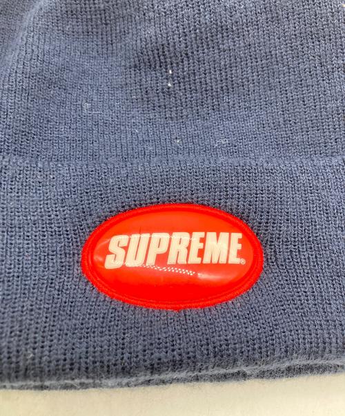 SUPREME（シュプリーム）Supreme (シュプリーム) RUBBER PATCH BEANIE ネイビーの古着・服飾アイテム
