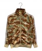 adidasアディダス）の古着「カモ柄トラックジャケット」｜ベージュ×カーキ