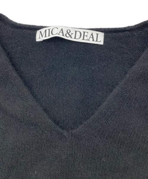MICA&DEAL（マイカアンドディール）MICA&DEAL (マイカアンドディール) フォックスニットVネックプルオーバー ブラック サイズ:FREEの古着・服飾アイテム