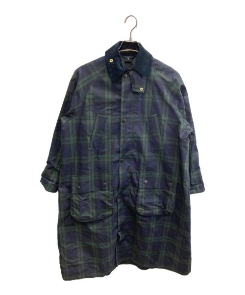 Barbour（バブアー）Barbour (バブアー) BEAMS BOY (ビームスボーイ) 別注 Balvenie Long Jacket/バルベニー グリーン/ブラックウォッチ サイズ:10の古着・服飾アイテム