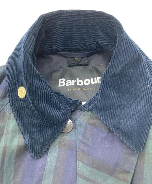 Barbour（バブアー）Barbour (バブアー) BEAMS BOY (ビームスボーイ) 別注 Balvenie Long Jacket/バルベニー グリーン/ブラックウォッチ サイズ:10の古着・服飾アイテム