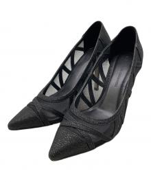 GRACE CONTINENTAL（（グレースコンチネンタル）の古着「ラメハイヒールパンプス」｜ブラック