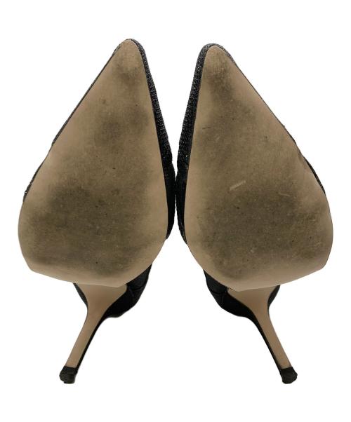 GRACE CONTINENTAL（（グレースコンチネンタル）GRACE CONTINENTAL (（グレースコンチネンタル) ラメハイヒールパンプス ブラック サイズ:36の古着・服飾アイテム