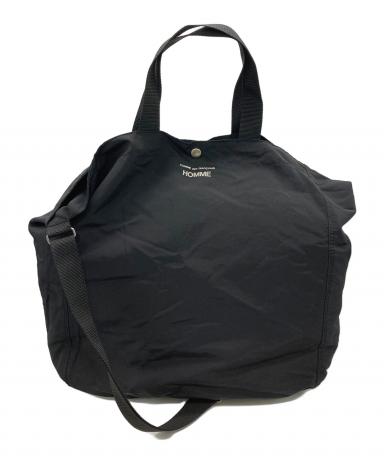 未使用タグ付　コムデギャルソンオム ロゴ 綿ナイロングログラン 2WAYバッグ 中古・古着通販】COMME des GARCONS HOMME (コムデギャルソン オム) 綿