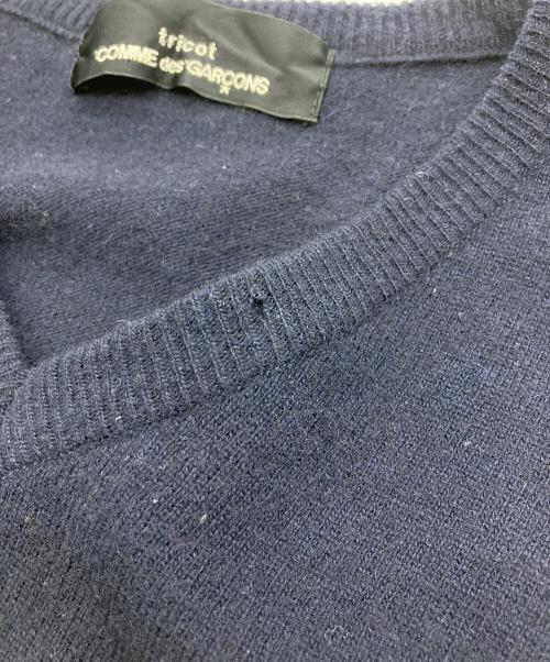 tricot COMME des GARCONS（トリココムデギャルソン）tricot COMME des GARCONS (トリココムデギャルソン) Vネックニット ネイビー サイズ:不明の古着・服飾アイテム