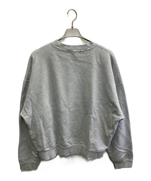 OPENING（オープニング）OPENING (オープニング) リアルヴィンテージ加工ヘヴィーウエイトダメージクルースウェット グレー サイズ:M 未使用品の古着・服飾アイテム
