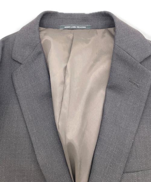 green label relaxing（グリーンレーベルリラクシング）green label relaxing (グリーンレーベルリラクシング) バーズアイ スリム 2B スーツジャケット/セットアップスーツ ブラウン サイズ:Mの古着・服飾アイテム