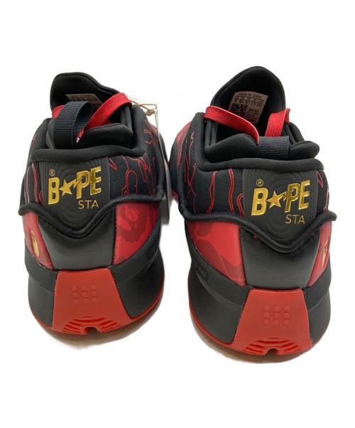 adidas（アディダス）adidas (アディダス) A BATHING APE (ア ベイシング エイプ) Dame 9 BAPE Black Red レッド×ブラック サイズ:27の古着・服飾アイテム