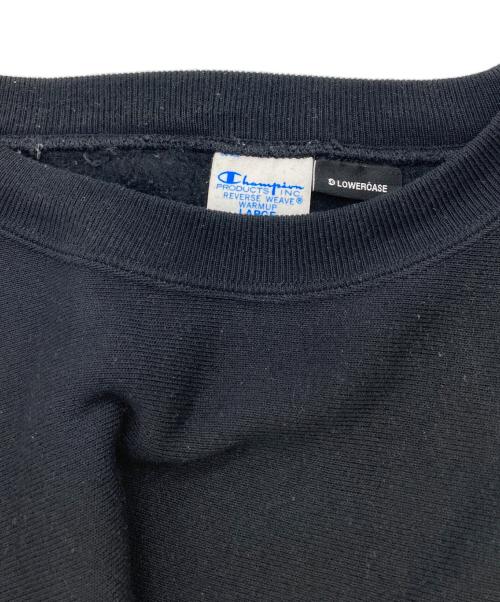 Champion（チャンピオン）Champion (チャンピオン) LOWERCASE (ロウワーケース) 別注リバースウィーブスウェット ブラック サイズ:Lの古着・服飾アイテム